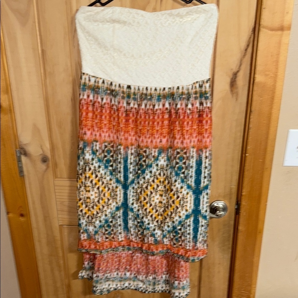 Maurice Strapless Multicolor Maxi Dress